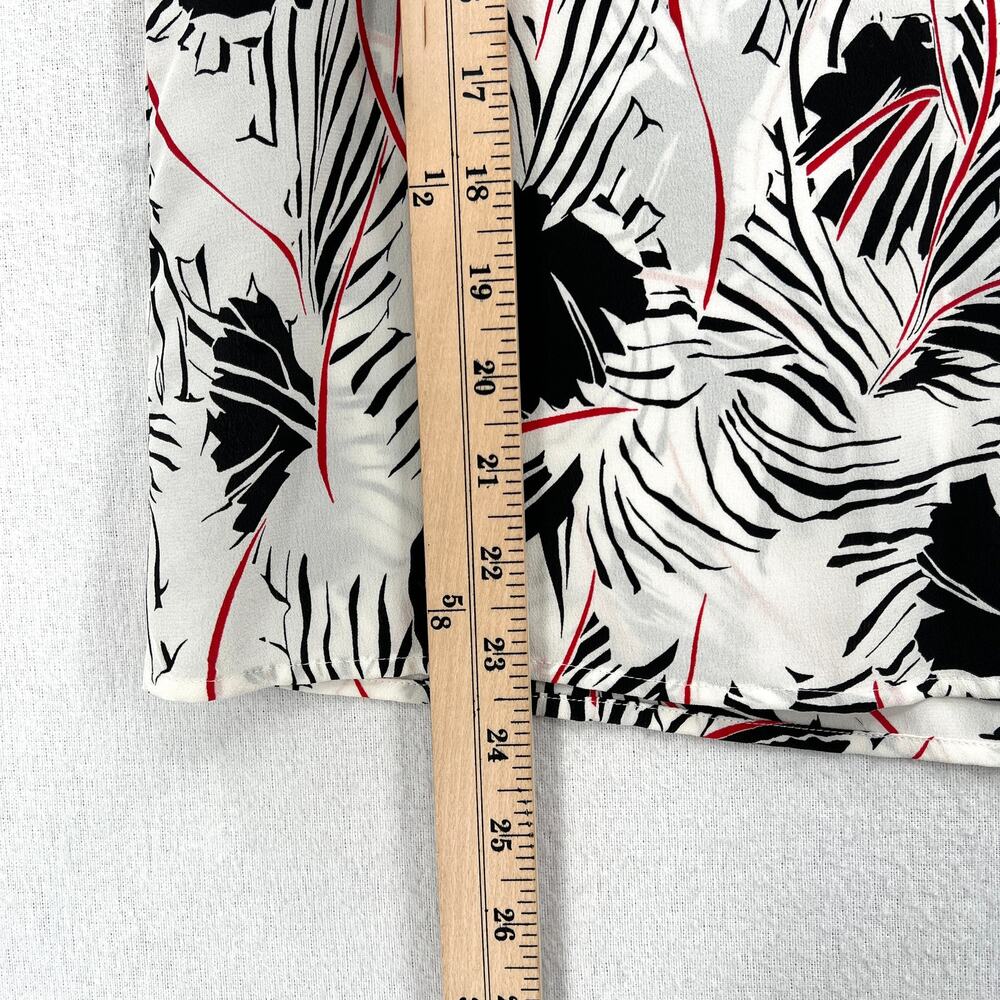 EQUIPMENT Layla Silk Print Cami Womens Small White Black Floral Leaf Print Layer - Picture 15 of 15